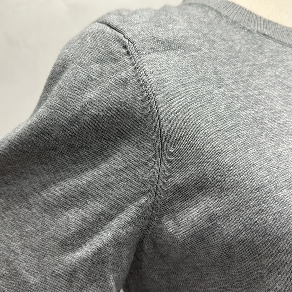 Michael Kors Cotton Blend Gray Sweater with Hardware Detailing - Medium - Picture 7 of 13